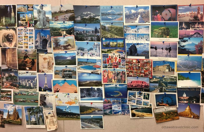Travelclinic's world postcards